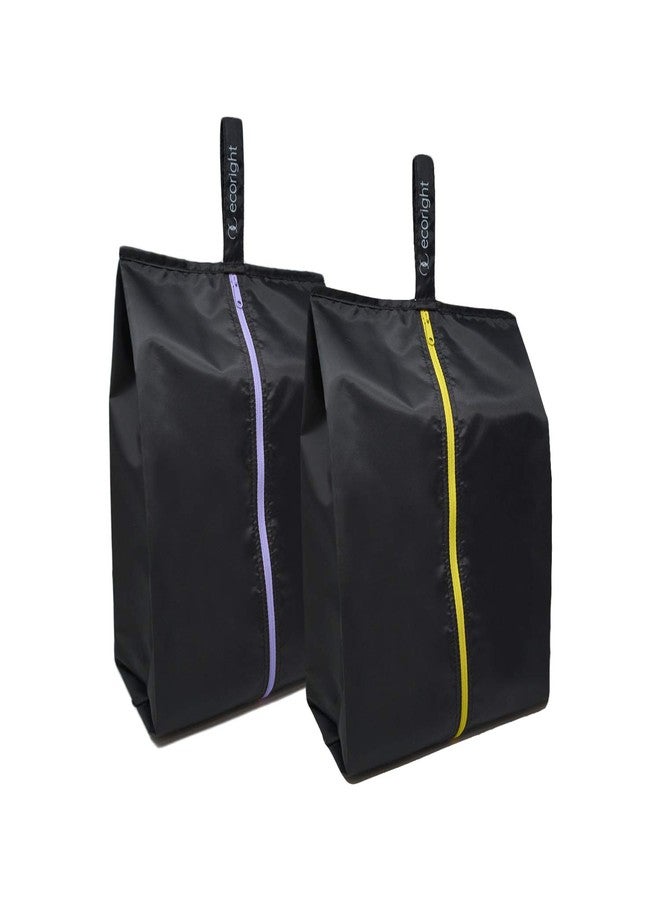 Ecoright Shoe Bags for Travel, Set of 2, 100% Recycled Water-Resistant Zipper Pouch Bags, Shoe Bags for Storage, Travel Essentials for Men & Women - Image 1